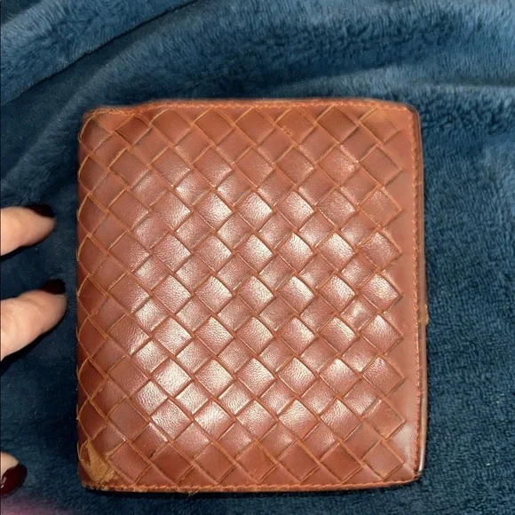 Brown Leather Woven BOTTEGA WALLET - Picture 1 of 2